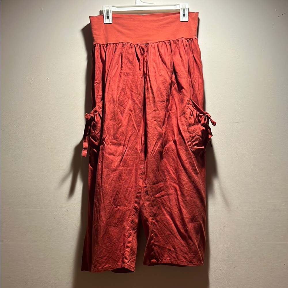 Just Jill Stylish Wide-Leg Pants in Vibrant Red
